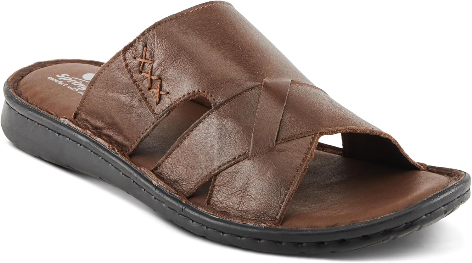 

Мужские кожаные сандалии Spring Step NUNZIO - амортизирующая стелька, регулируемые ремешки, комфорт на весь день, коричневый