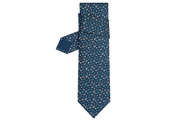 

HERMES Мужской галстук Моряк синий, Sailor Blue