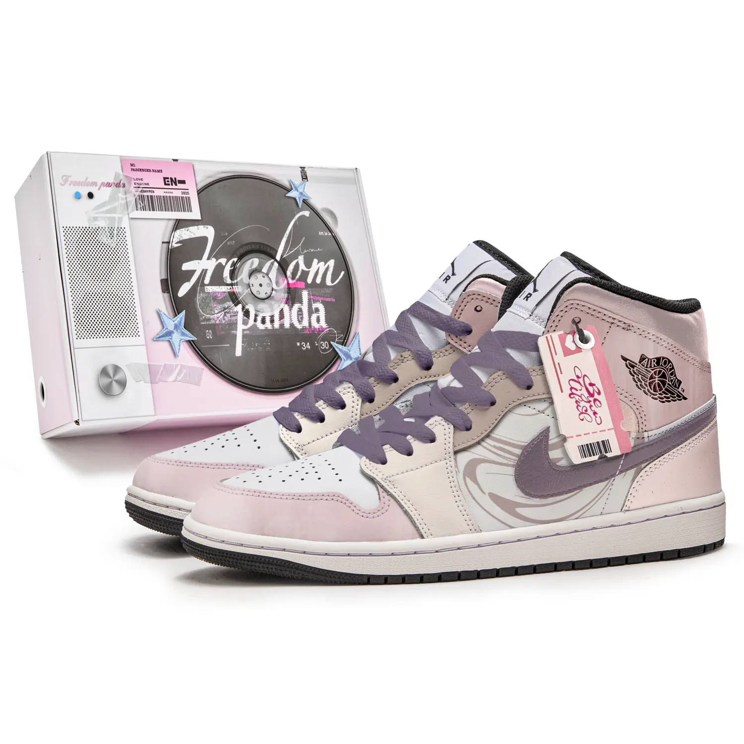 

Баскетбольные кроссовки Air 1 Vintage Men Mid-Top Pink/Purple Jordan