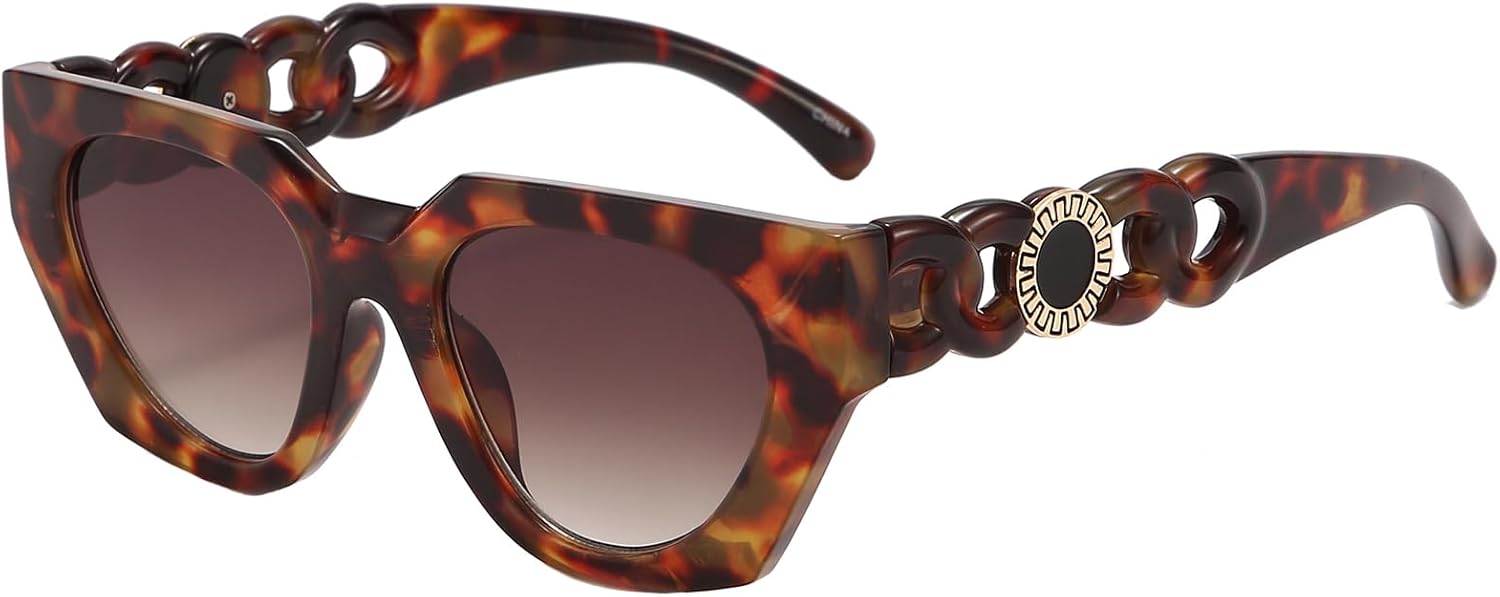 

Солнцезащитные очки Dollger Retro Rectangle для женщин, дизайнерские солнцезащитные очки неправильной формы, модные винтажные маленькие очки-«кошачий глаз» с защитой от УФ-излучения UV400, Tortoiseshell