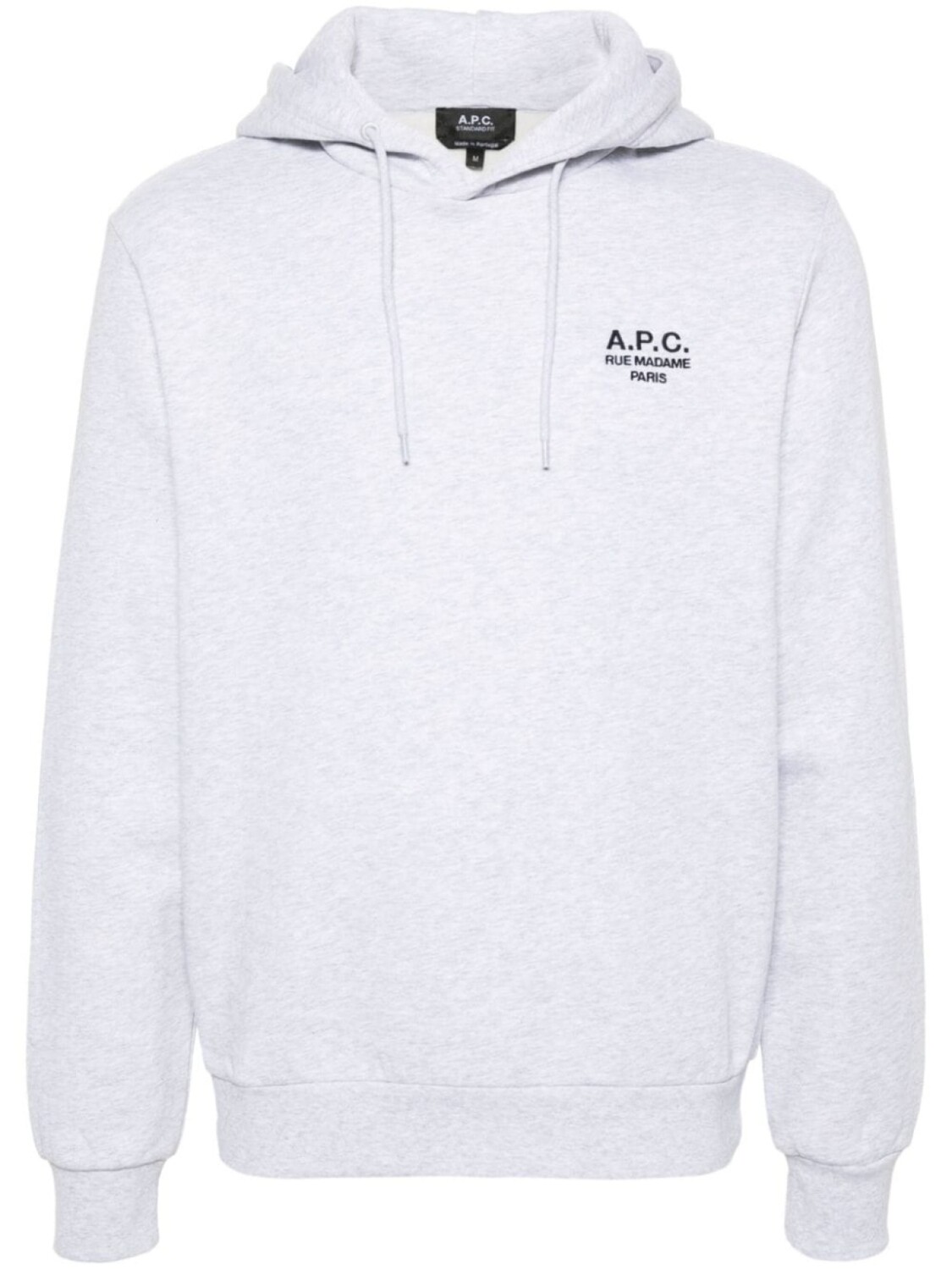 

A.P.C. худи из органического хлопка с вышитым логотипом, серый