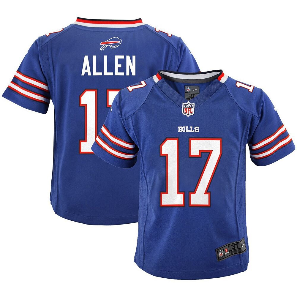 Джерси Nike Josh Allen Royal Buffalo Bills для дошкольников, цвет Bil Blue — фото 2
