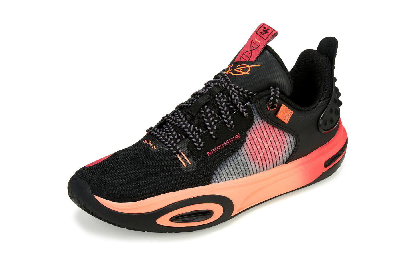 Баскетбольные кроссовки City 11 Kids GS Low-top Black/Orange Lining Young — фото 3