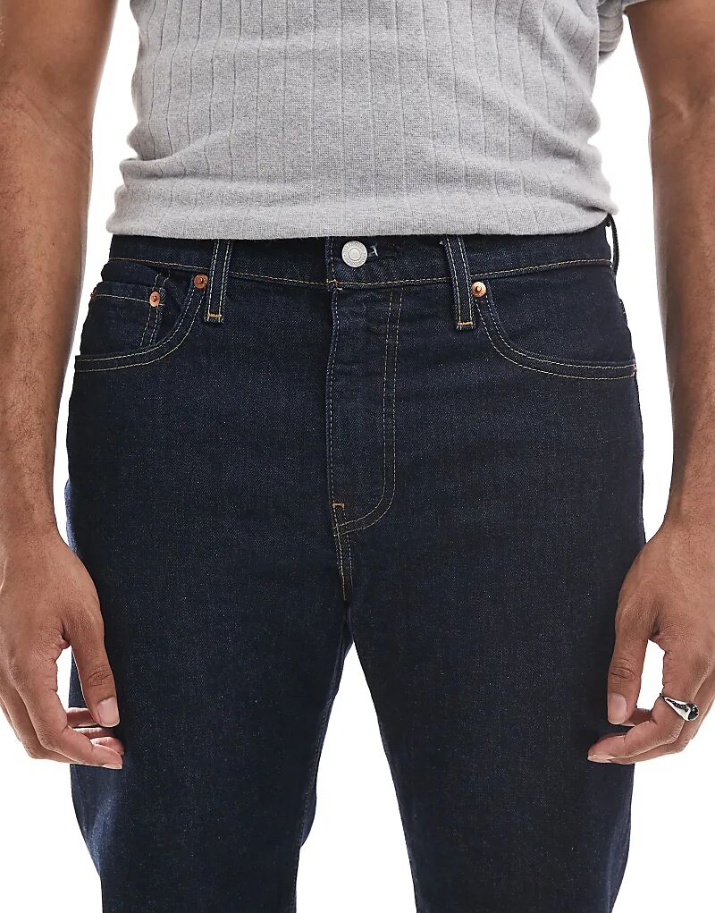 Джинсы Levi's 502 зауженного кроя темного цвета — фото 4