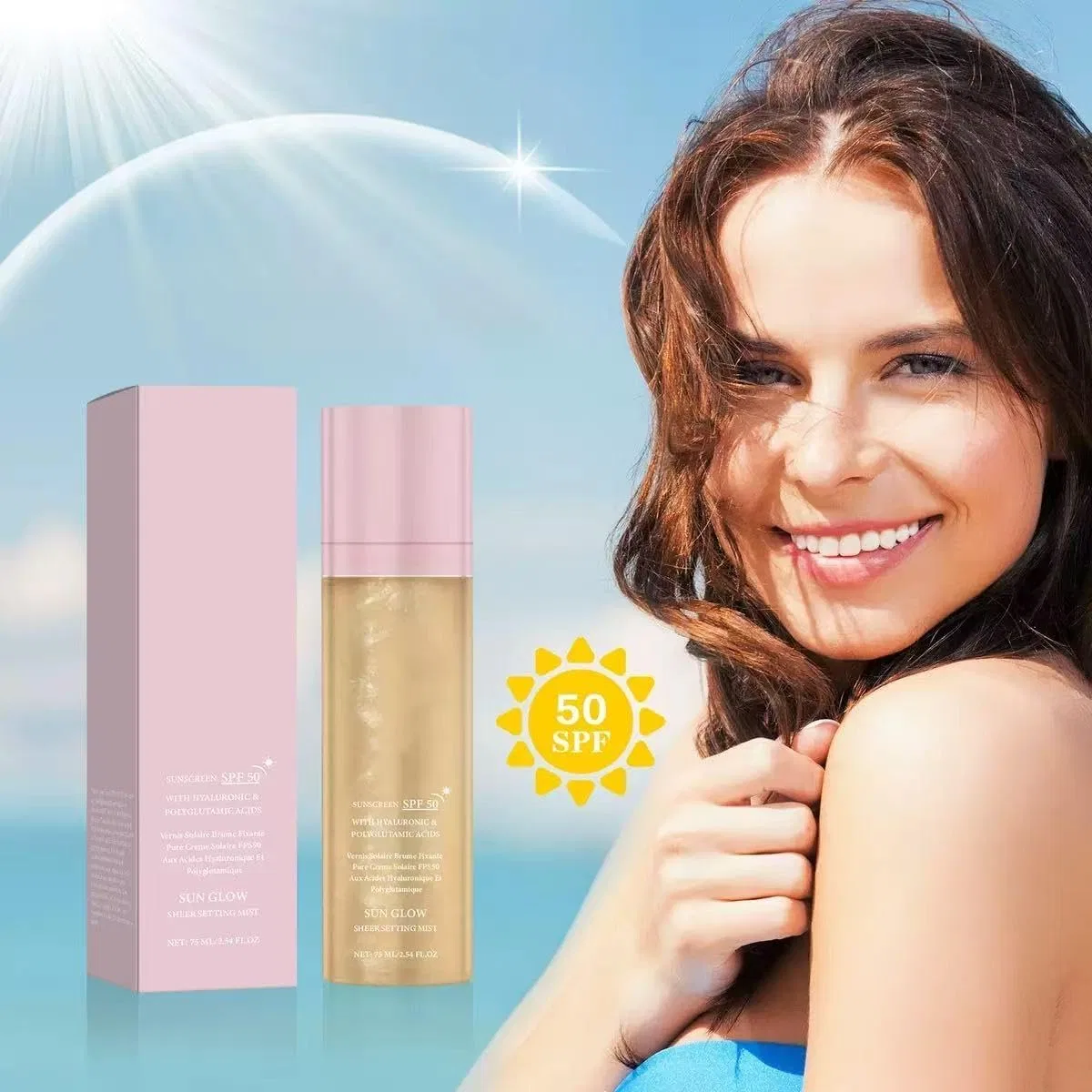 Солнцезащитный спрей SPF 50 с гиалуроновой кислотой XUANOCHENG — фото 2