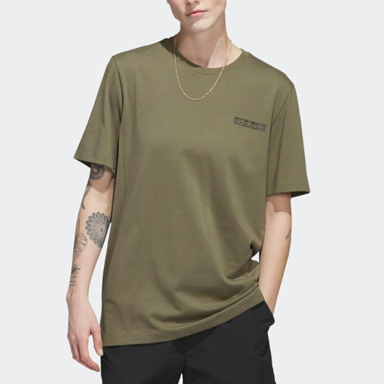 Футболка мужская оливковая Strata Adidas Originals, оливковый — фото 2