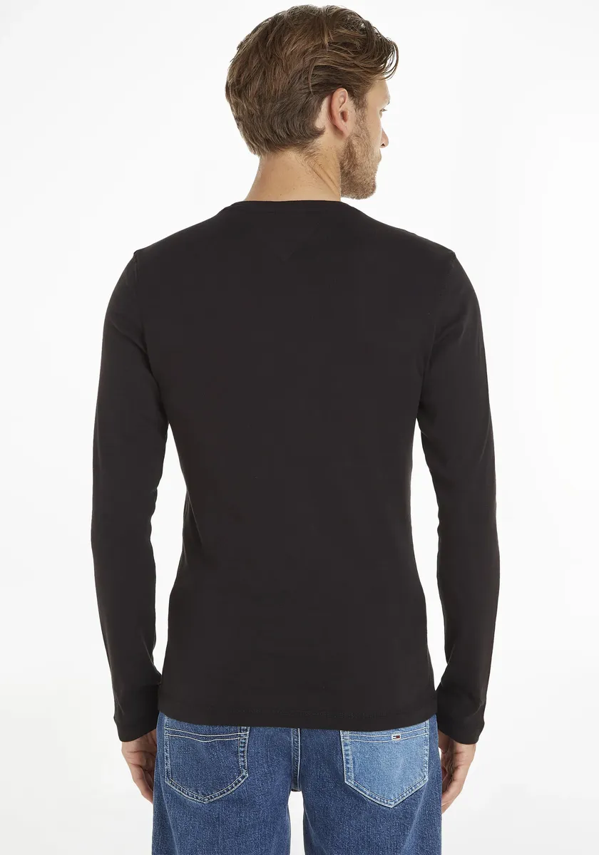 Рубашка с длинными рукавами Tommy Jeans "TJM ORIGINAL RIB LONGSLEEVE TEE", цвет Tommy Black — фото 2