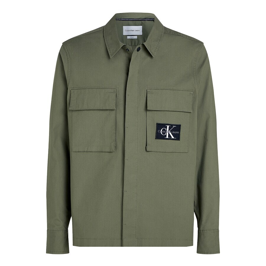 

Повседневная рубашка Calvin Klein Regular fit Button Up Shirt, оливковый