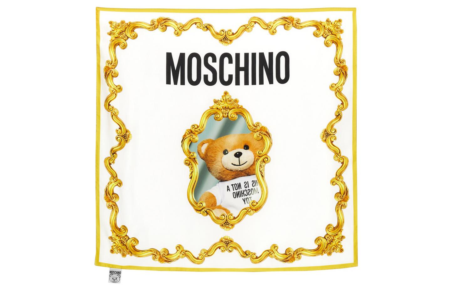 

MOSCHINO Шелковый платок с принтом, White