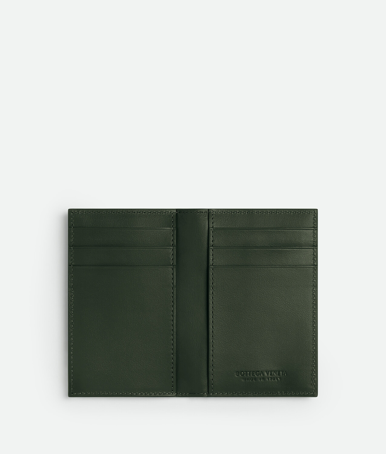 Cassette flap card case BOTTEGA VENETA, темно-зеленый — фото 2