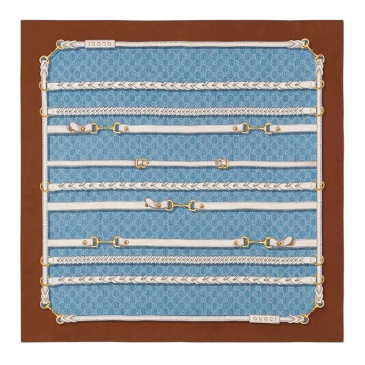 

GUCCI Шёлковый шарф унисекс разноцветный, Multicolor