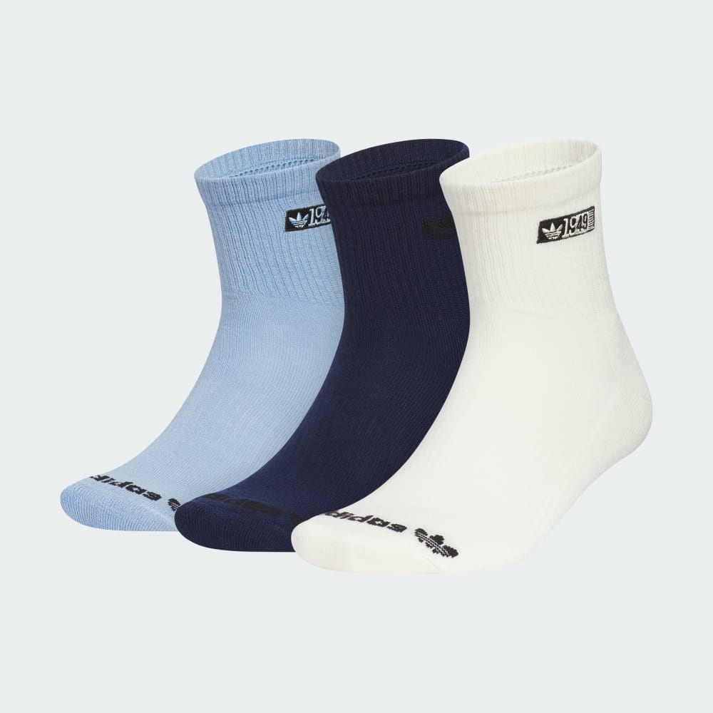 

Носки Adidas Unisex Originals Unfair Way 3-Pack High Quarter, цвет Ash Blue/Night Indigo/Cream White
