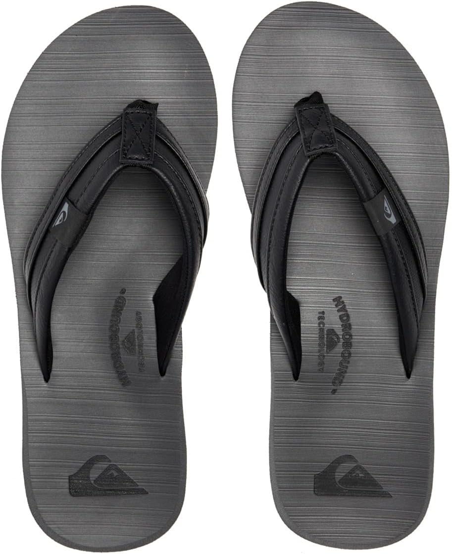 Мужские сандалии Quiksilver Carver из нубука с трехточечным креплением, черный/серый — фото 4