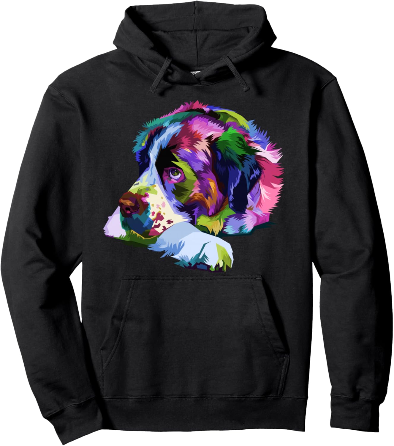 

Худи в стиле поп-арт с портретом сенбернара для владельцев собак A Saint Bernard Motif That Dog Lovers Will Love, черный