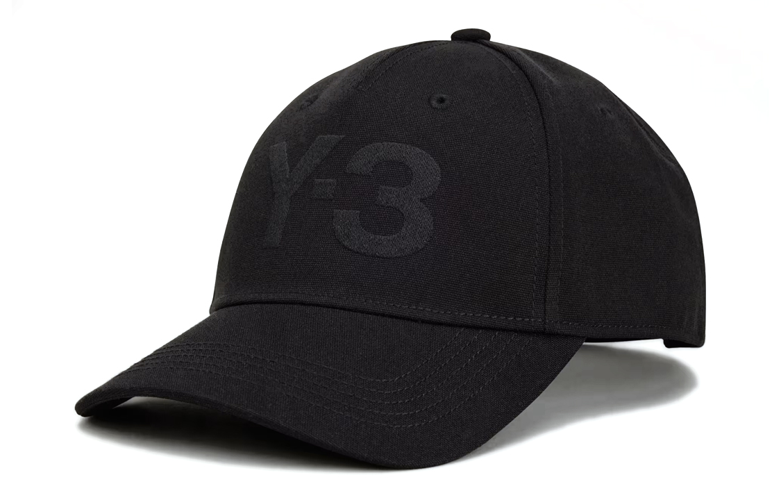 

Y-3 Бейсболка из саржи с вышитым логотипом черная, Black
