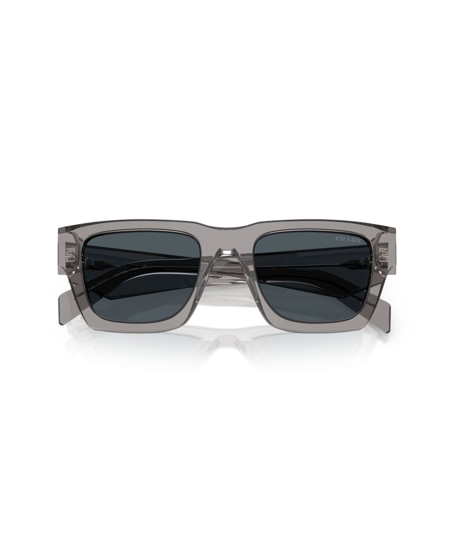 Мужские солнцезащитные очки большого размера, PR A06S PRADA, Transparent Dark Gray — фото 2