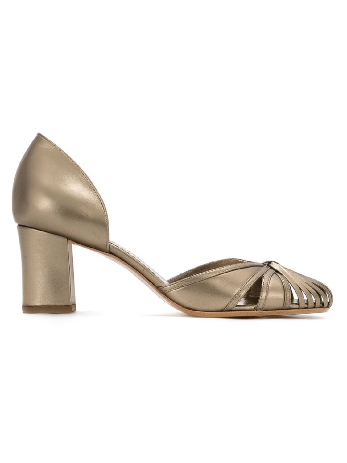 

Sarah Chofakian leather pumps, металлик