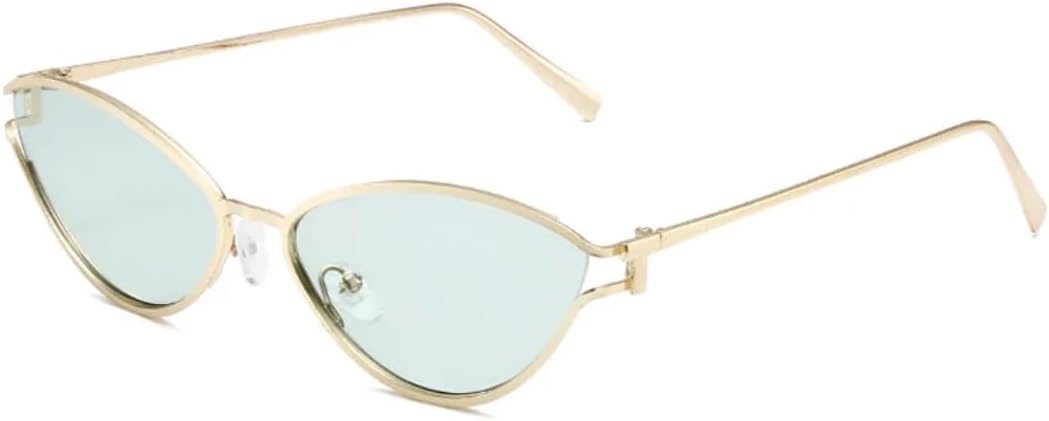 

Солнцезащитные очки с защитой от УФ-излучения UV400 | Металлическая оправа "кошачий глаз" с градиентом | Для женщин и мужчин, для занятий спортом на открытом воздухе и вождения LXLHWN, Gold-green