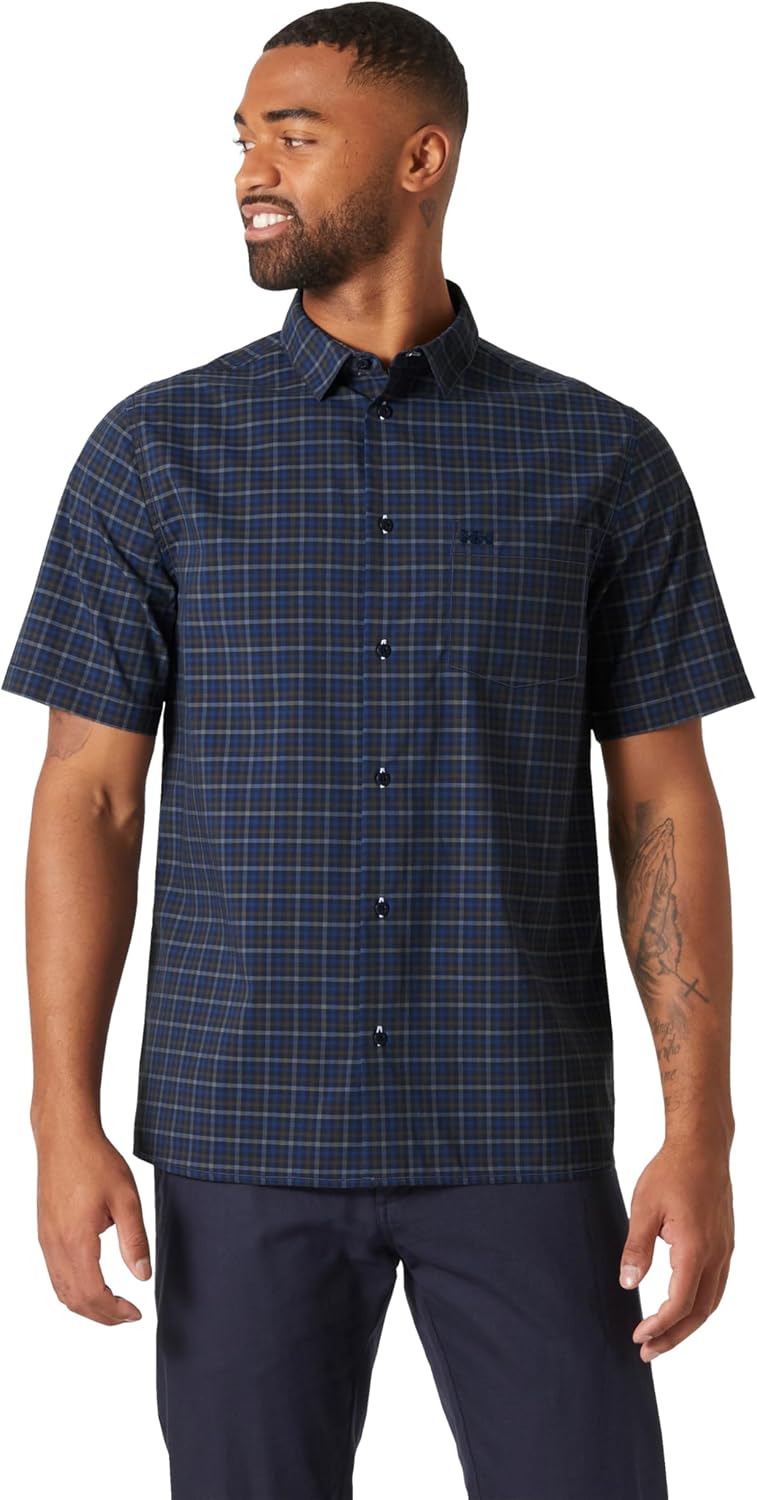 

Мужская рубашка Helly-Hansen Fjord Qd Ss 2.0 Helly Hansen, 597 Navy Vika Micro Plaid