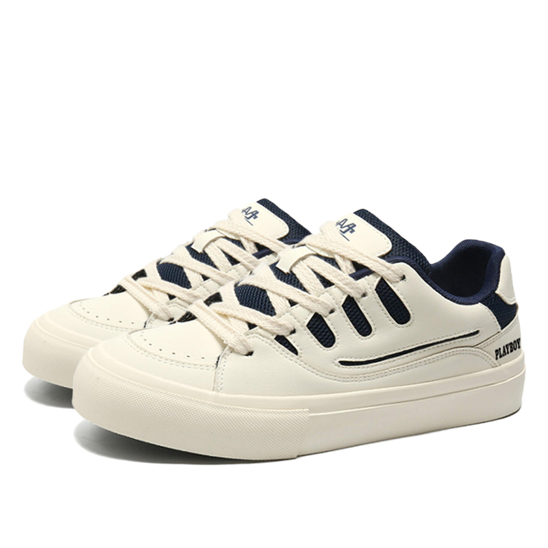 

Playboy Низкие скейтерские кроссовки мужские бежево-голубые, цвет Beige Blue