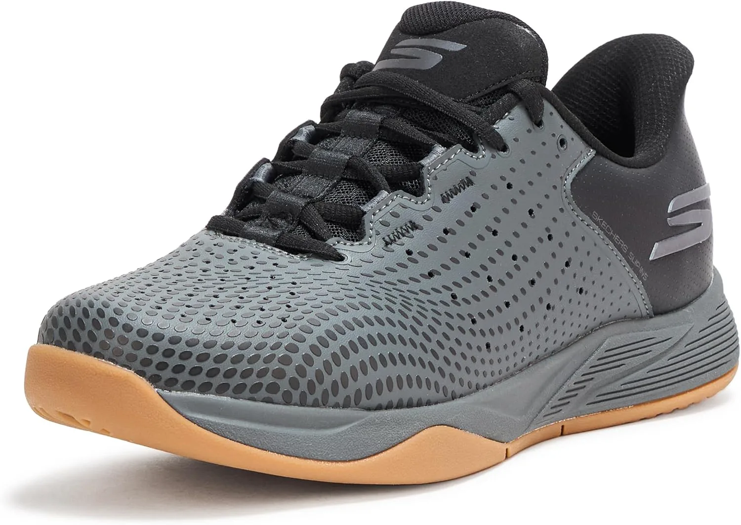 Мужские кроссовки Skechers Viper Court Reload с легким надеванием без рук, черный