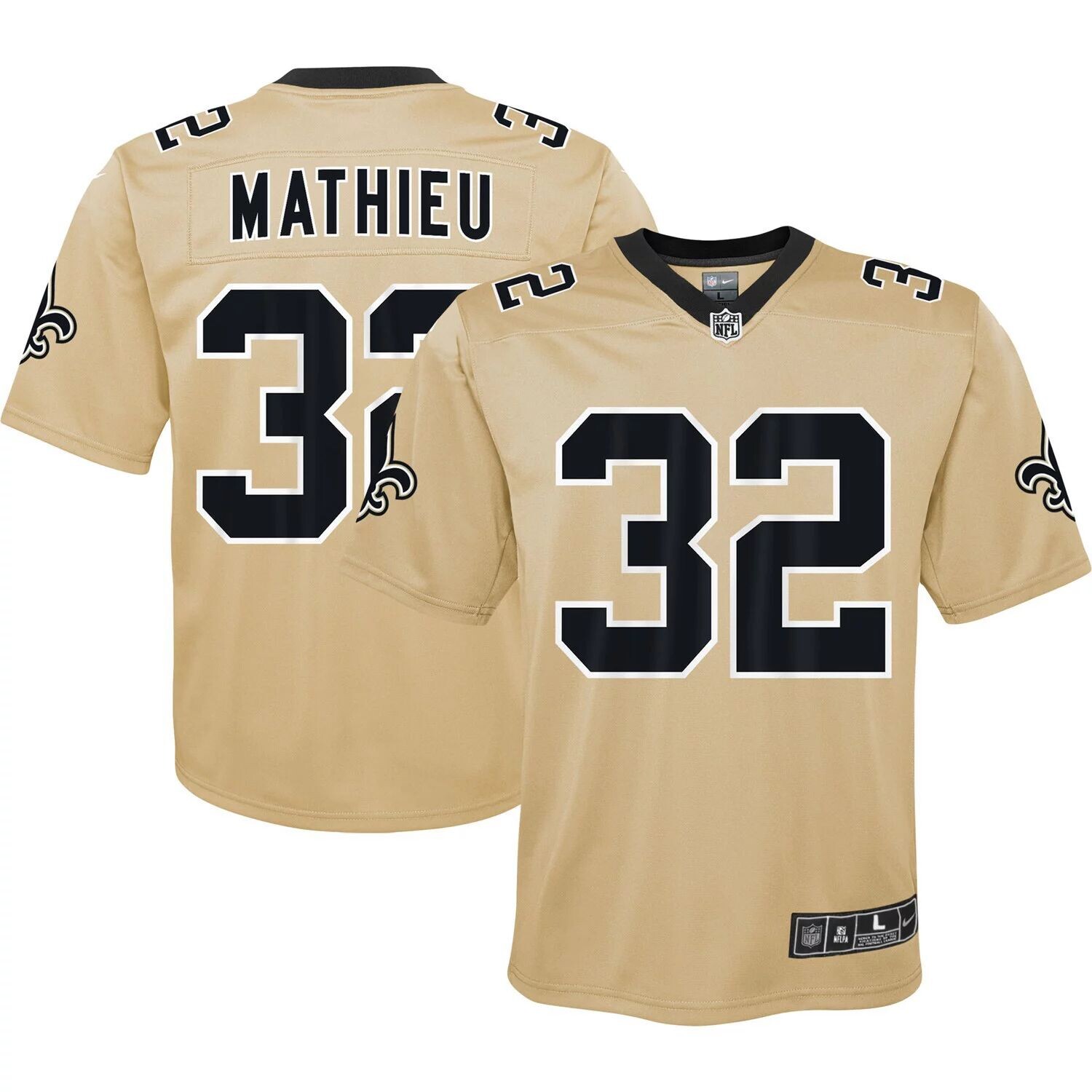 Молодежная футболка Nike Tyrann Mathieu Gold New Orleans Saints Inverted Game Nike
