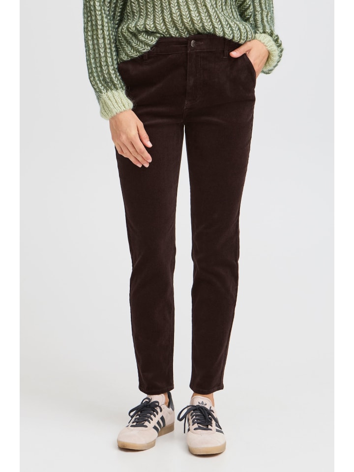 

Pulz Повседневные брюки PZSALLY зауженного кроя, цвет эспрессо