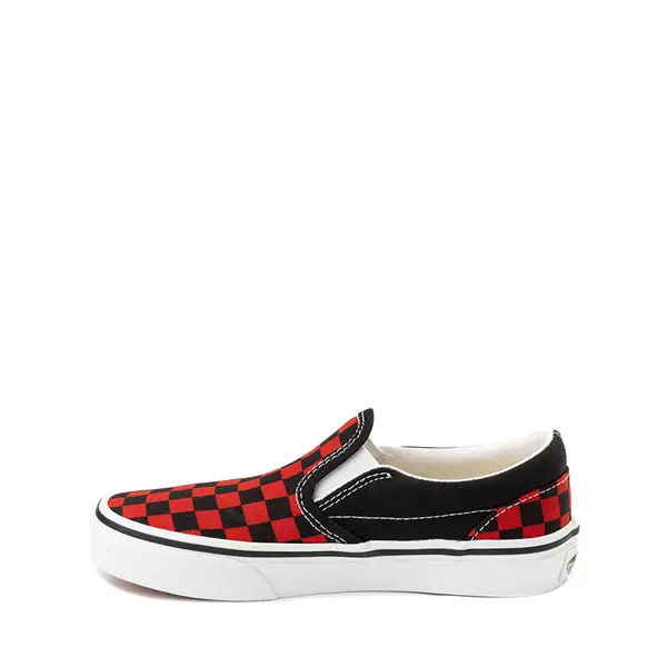 

Кеды Vans Slip-On Checkerboard Skate Shoe, черный/красный