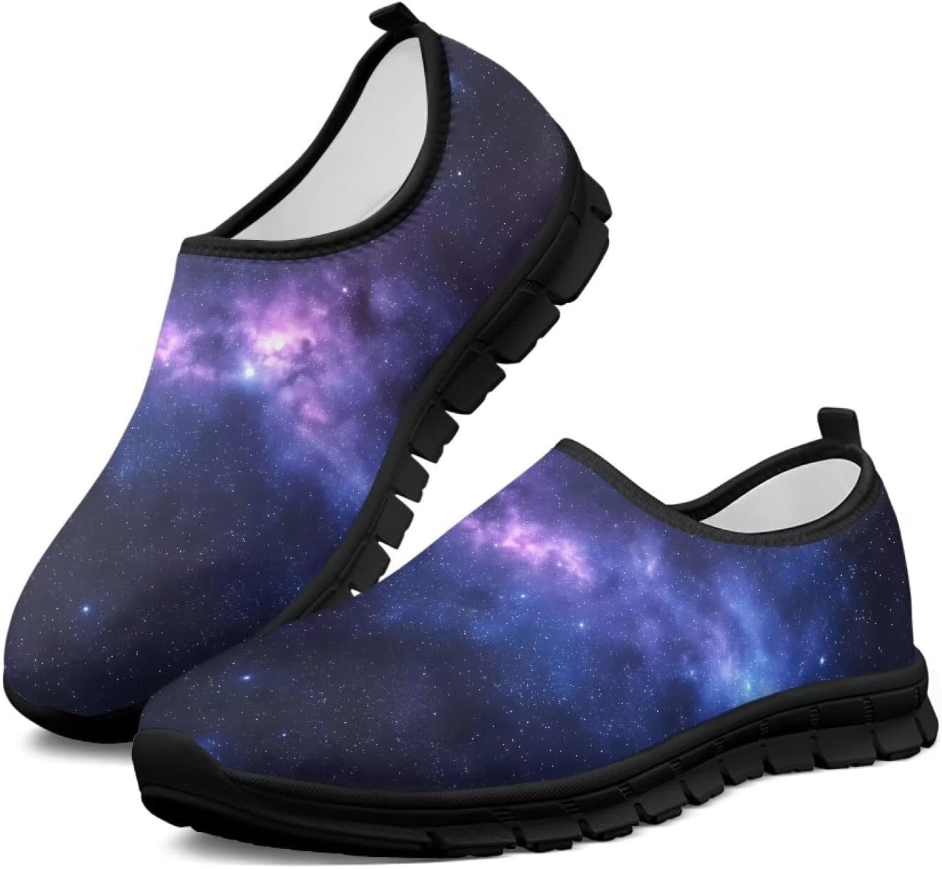 

Мужские слипоны на плоской подошве, повседневные кроссовки с удобной стелькой, дышащие спортивные туфли-лоаферы для мужчин Tomeusey, Starry Sky Print