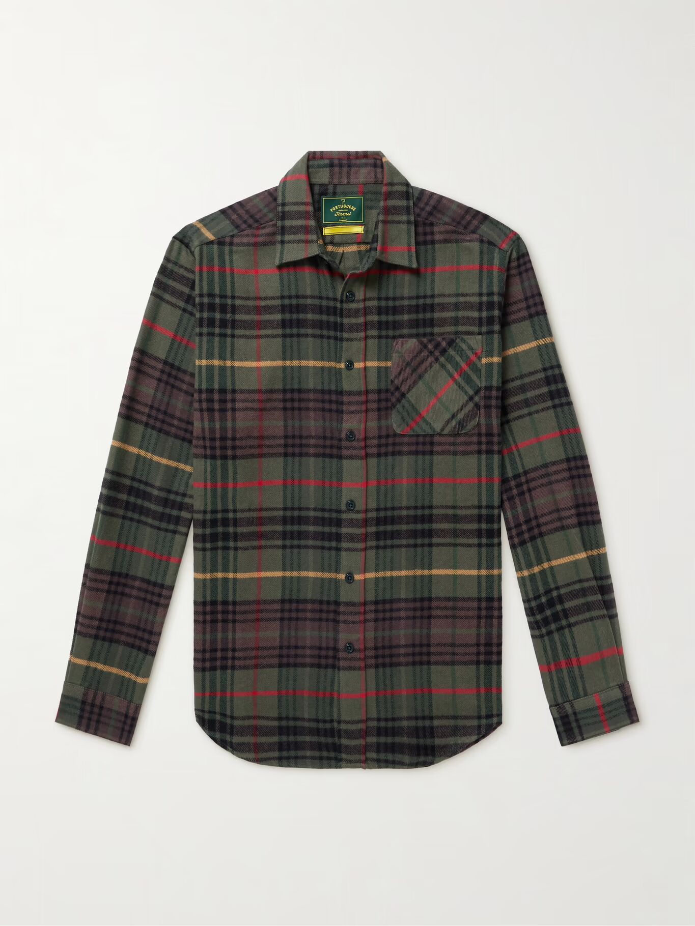 

Рубашка из хлопка и фланели в клетку PORTUGUESE FLANNEL, зеленый