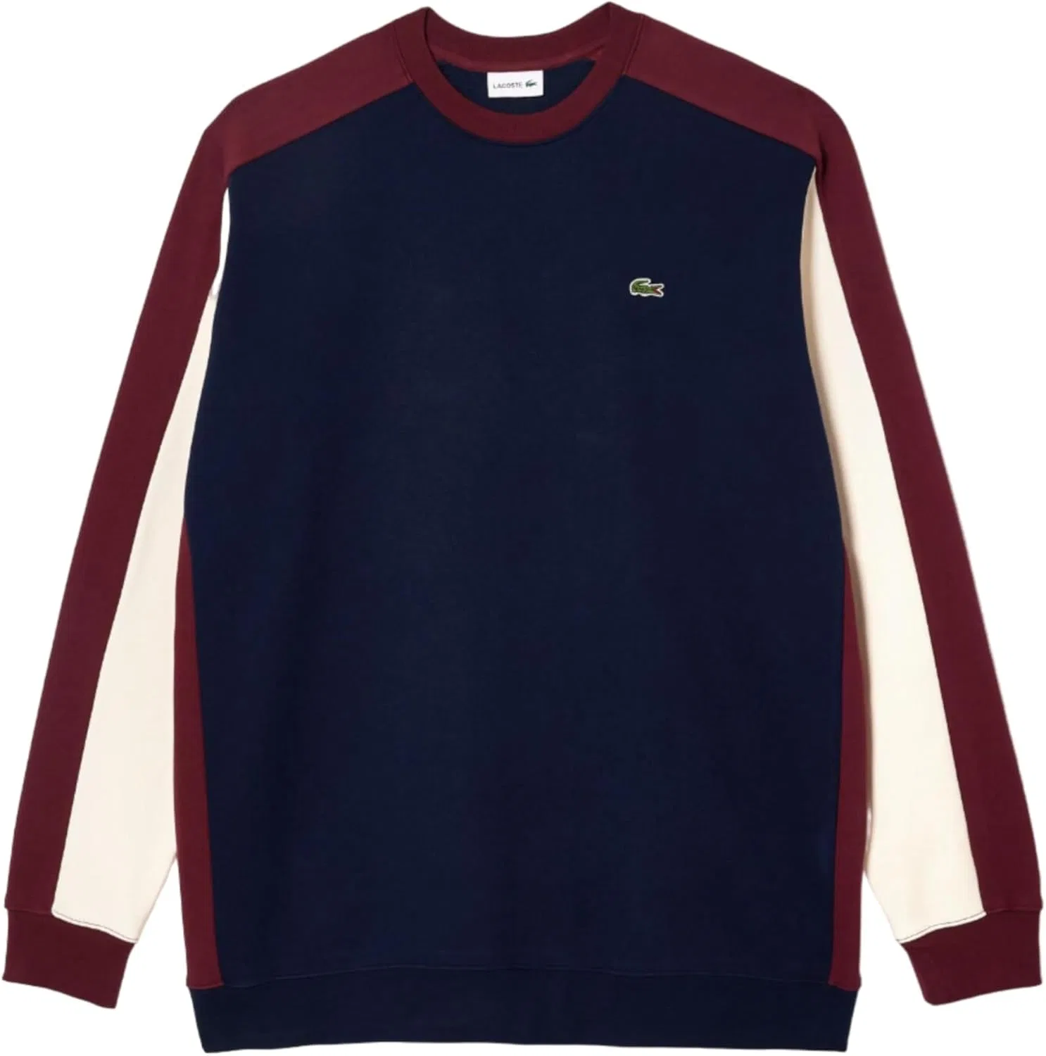 Мужская толстовка Lacoste с цветовыми блоками - удлиненный крой