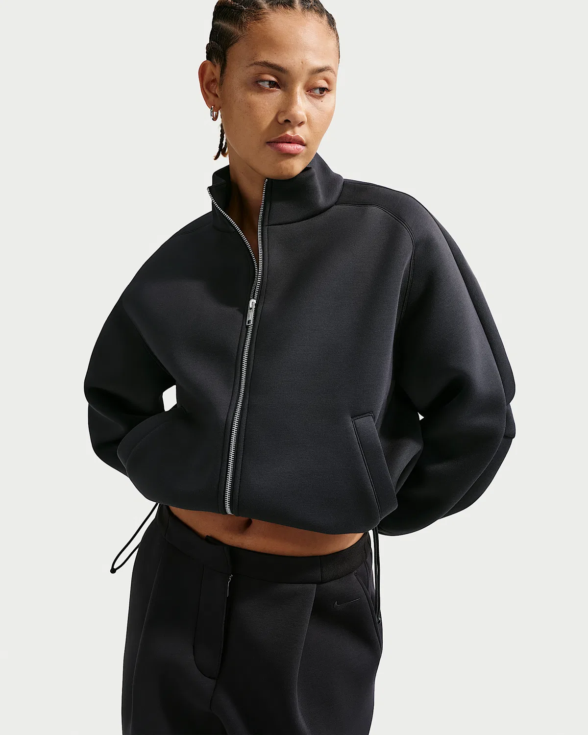 Женская оверсайз-куртка Nike Pregame Fleece, Black/Black