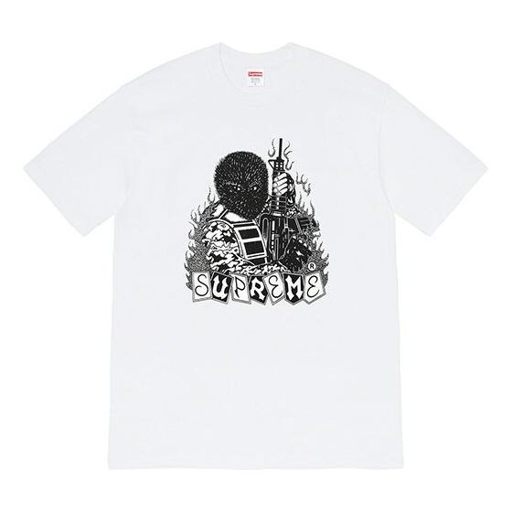 

Футболка fw19 week 7 mercenary tee mercenaries printing short sleeve white Supreme, белый