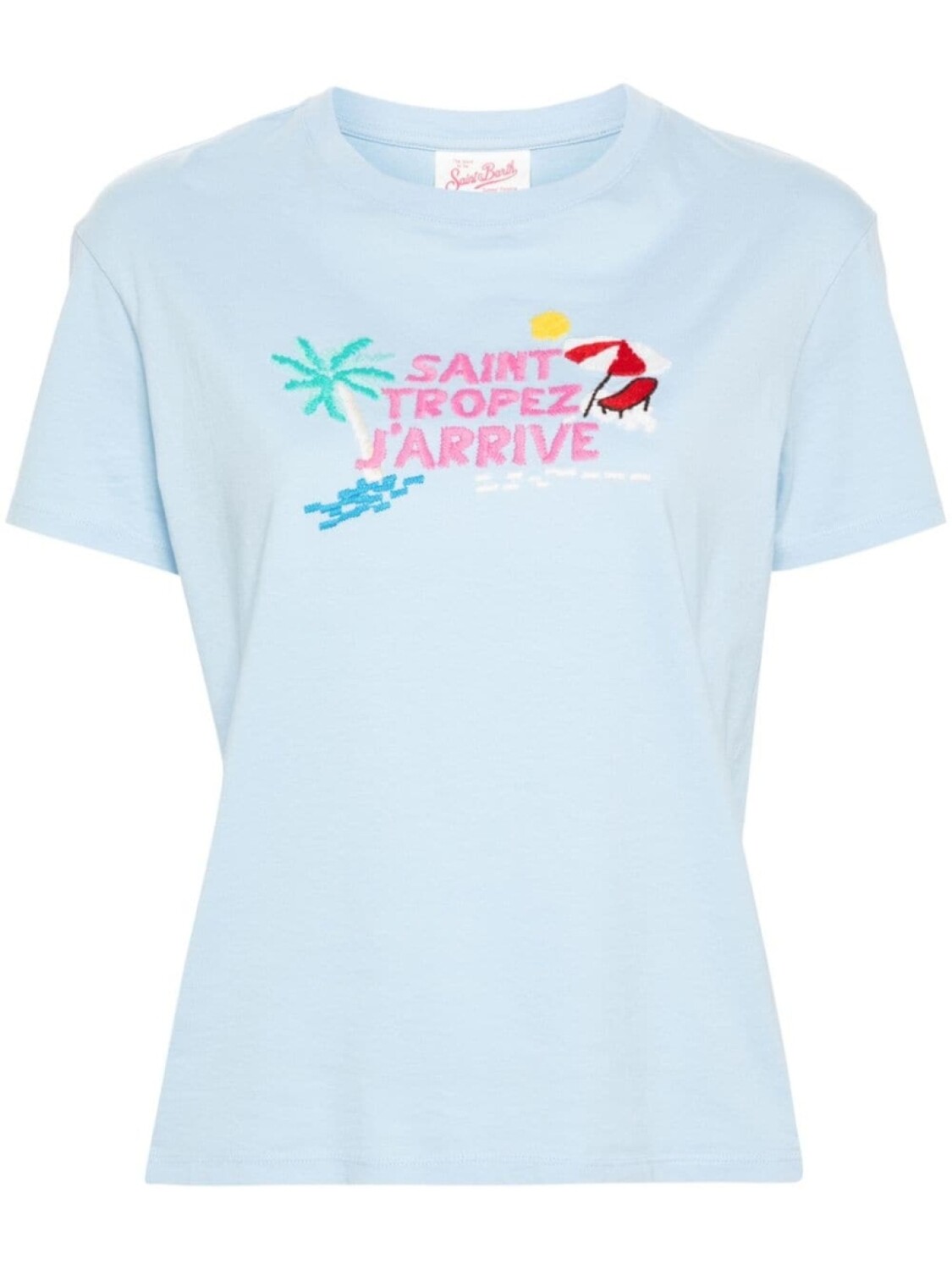 

MC2 Saint Barth футболка с вышитой надписью, синий