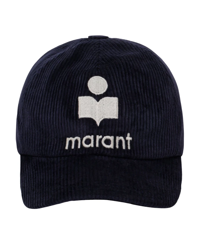 

Вельветовая кепка темно-синего цвета Isabel Marant, синий