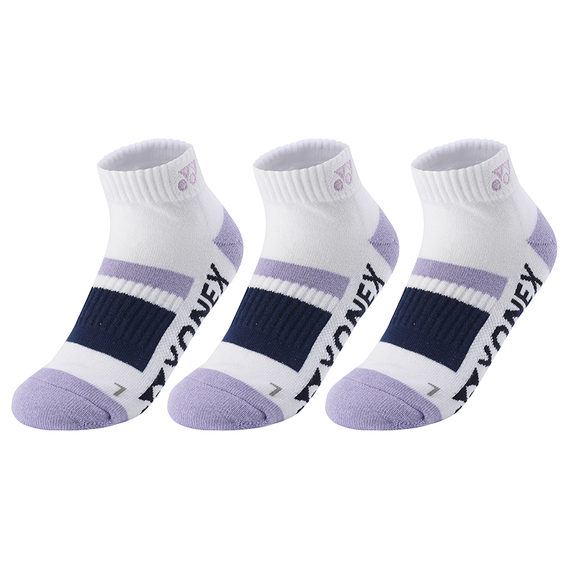 

Женские носки до щиколотки комбо-набор YONEX, белый/фиолетовый (3 pack)