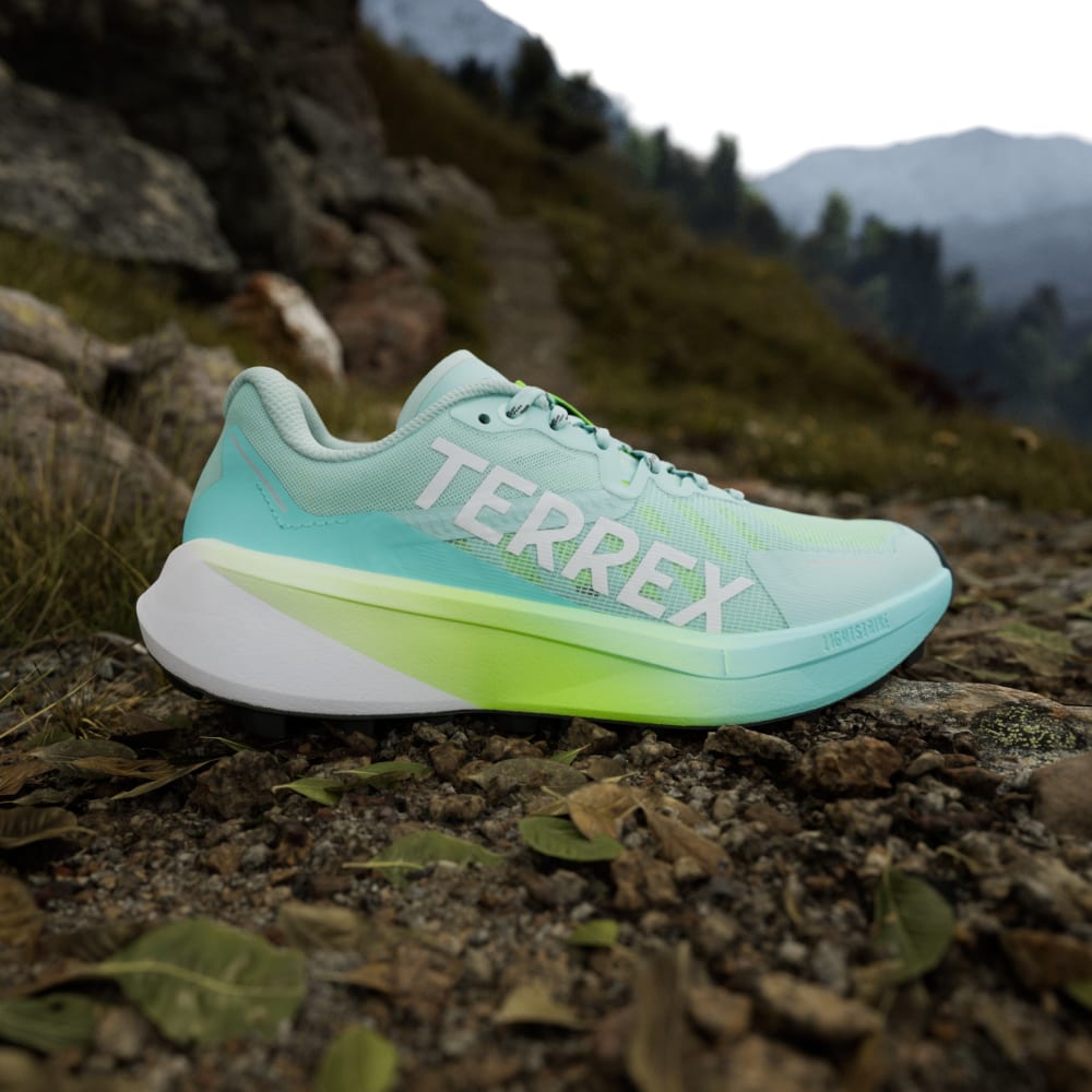 Кроссовки Adidas Terrex Agravic 3 Trail Running Shoes, цвет Semi Flash Aqua/Cloud White/Lucid Lemon — фото 2
