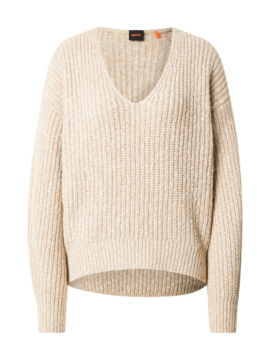 

Тонкий вязаный свитер BOSS Sweater C_Facacia, бежевый