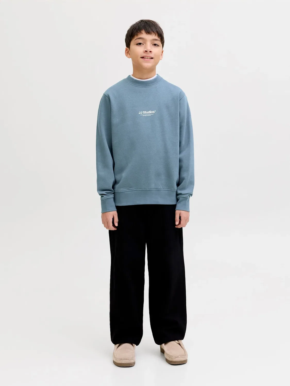 Свитшот на молнии, JACK & JONES Junior, blue mirage — фото 4