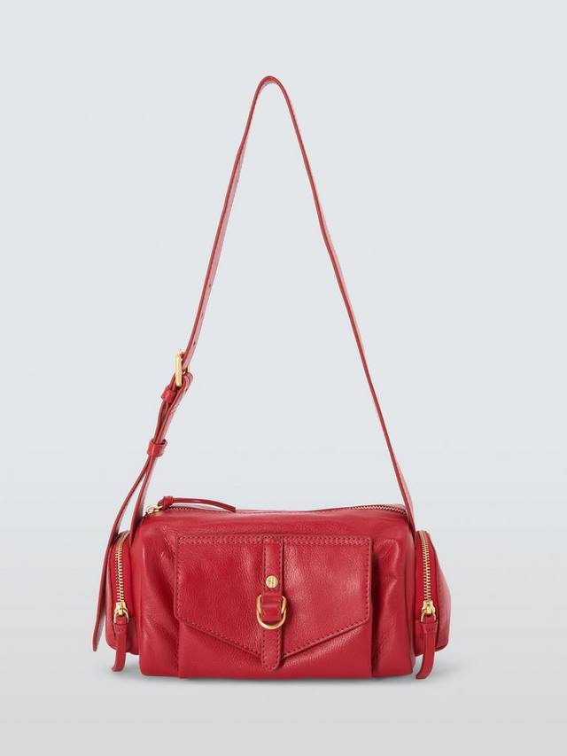 

Утилитарный поясной кожаный рюкзак с молнией John Lewis, Red