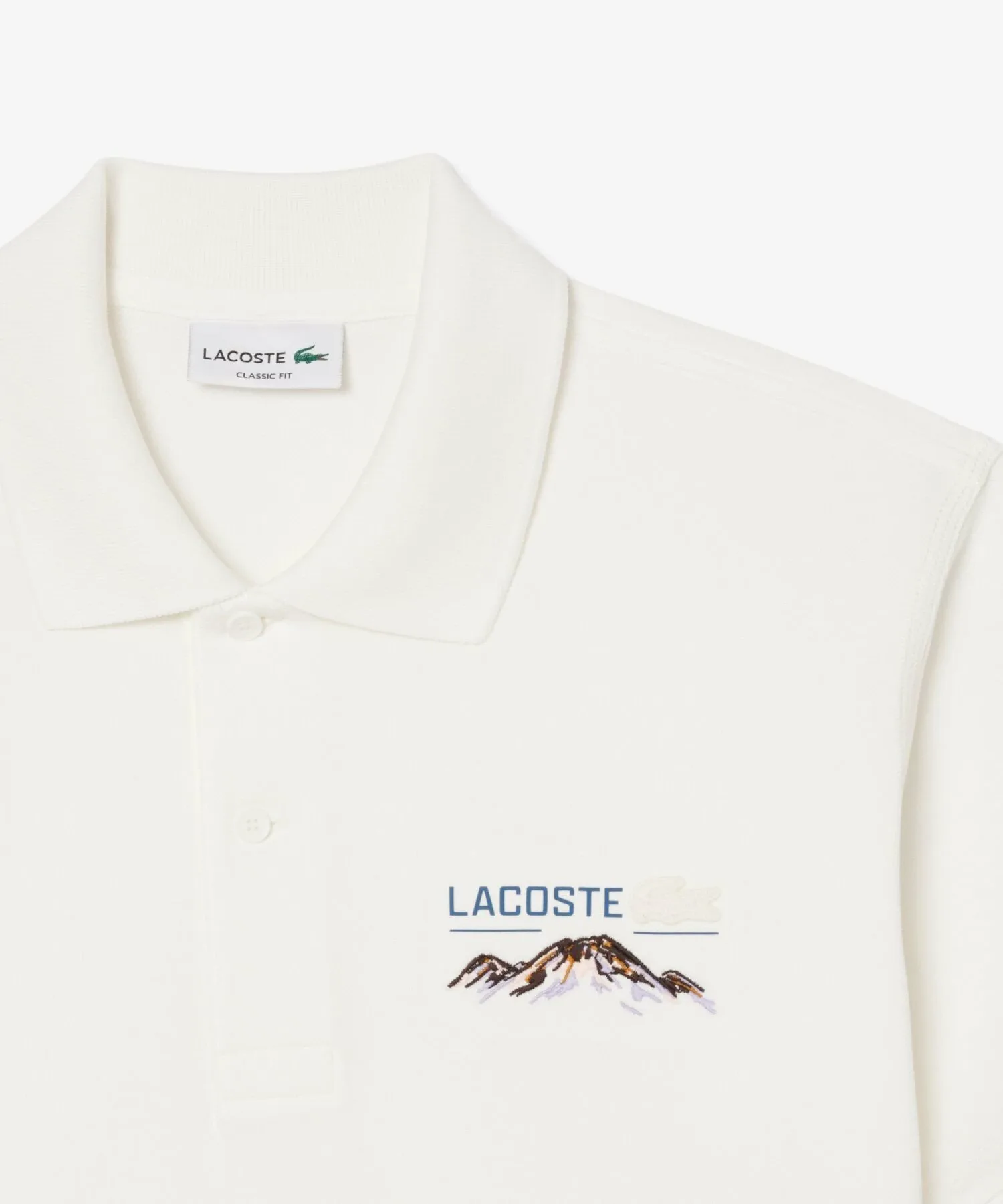 Рубашка-поло LACOSTE Mountain Stitch, Белая — фото 2