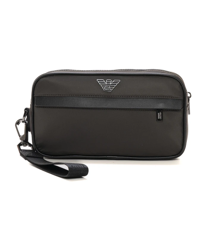 

Небольшая сумочка-клатч с карманом на молнии. Emporio Armani, зеленый