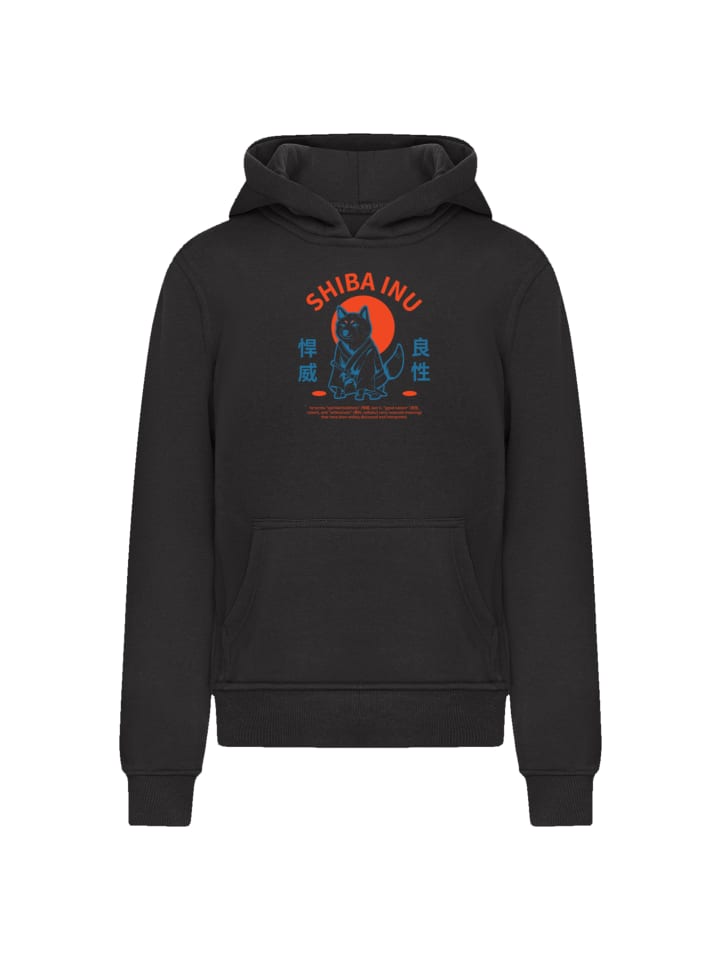 

Толстовка с капюшоном японской собаки сиба-ину черного цвета F4NT4STIC
