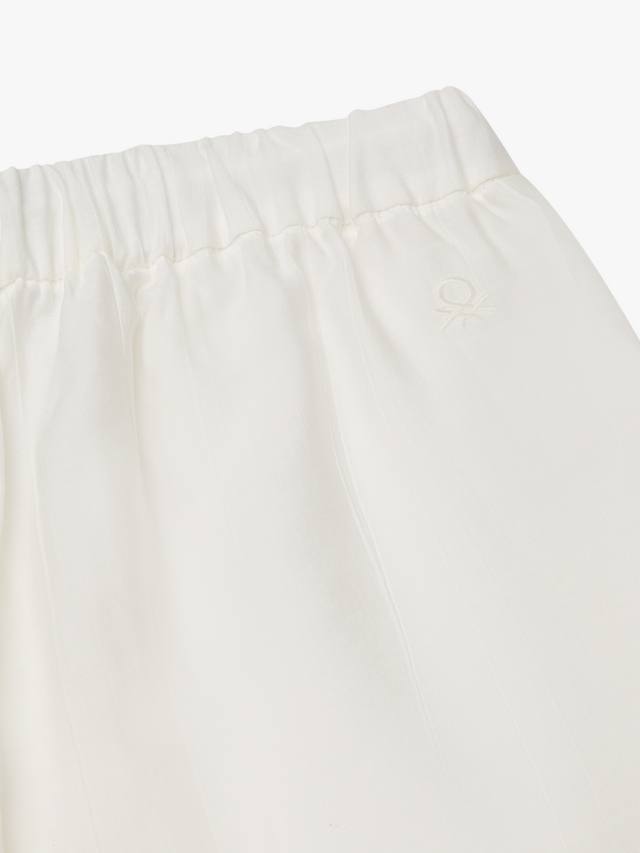 Детские брюки свободного кроя с кулиской Benetton, Offwhite — фото 3