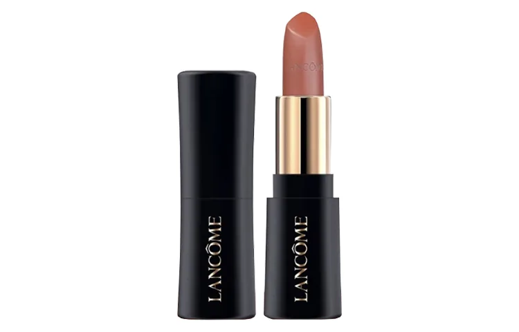 LANCOME Блеск для губ Pure Lipstick, пробный размер, мягкая формула, кулон черное золото, маленький круглый, #274 Almond milk tea