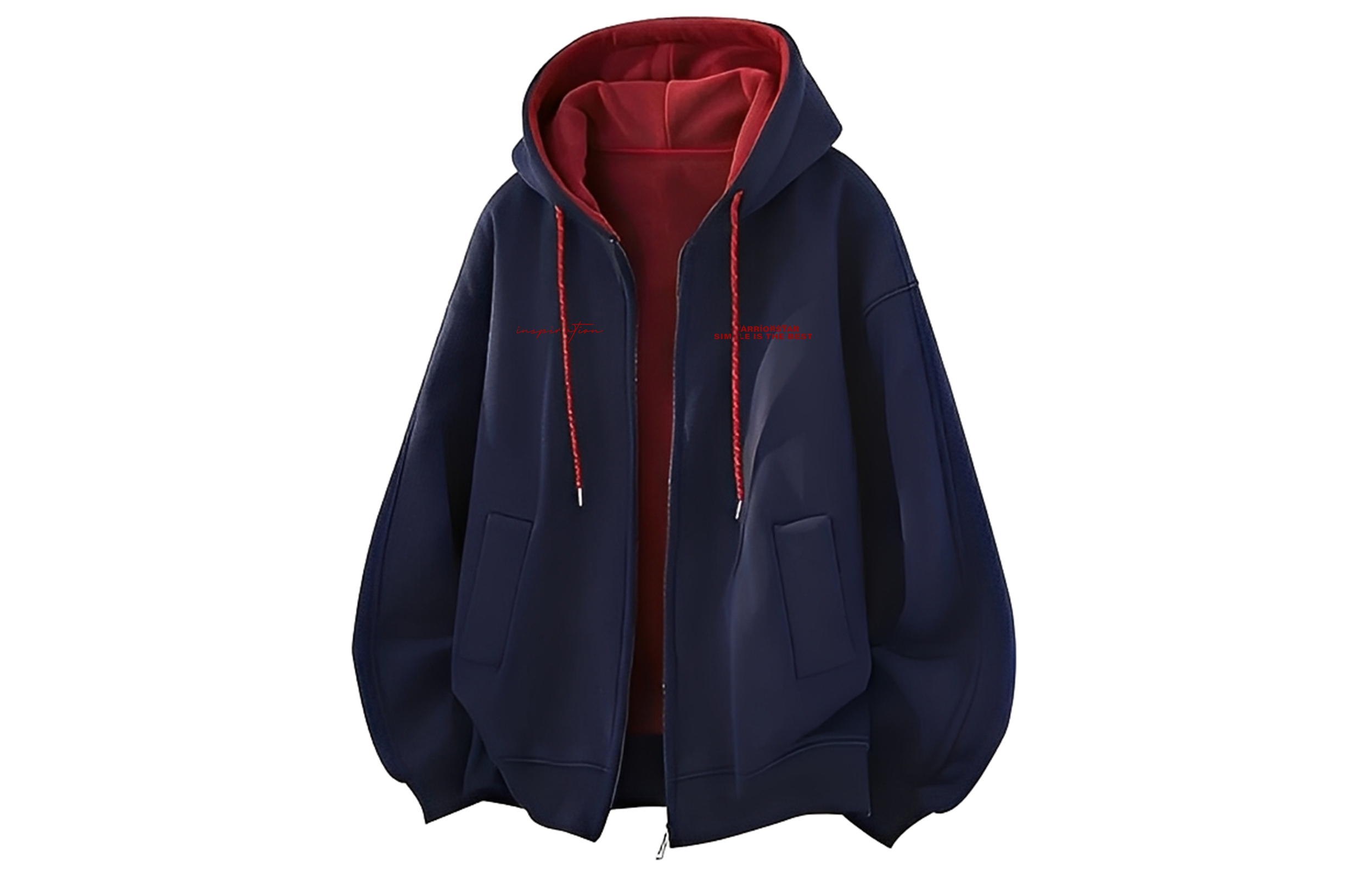 

Толстовка женская худи кардиган Moderate WARRIOR, темно-синий[free diy brand merch]