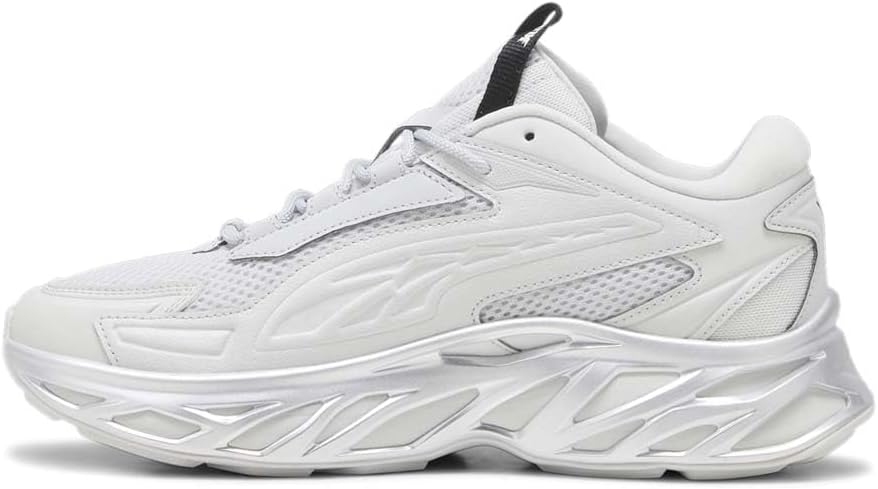 Мужские кроссовки PUMA Exotek Nitro с зеркальной отделкой и шнуровкой - серые — фото 3
