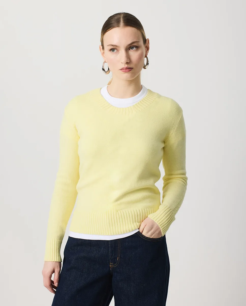 

Женский свитер с косами и круглым вырезом Escorpion, желтый