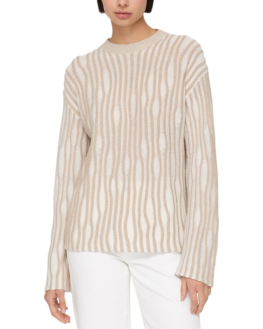 

Lafayette 148 New York Трикотажный топ с заниженной линией плеча из кашемира и шелка, белый