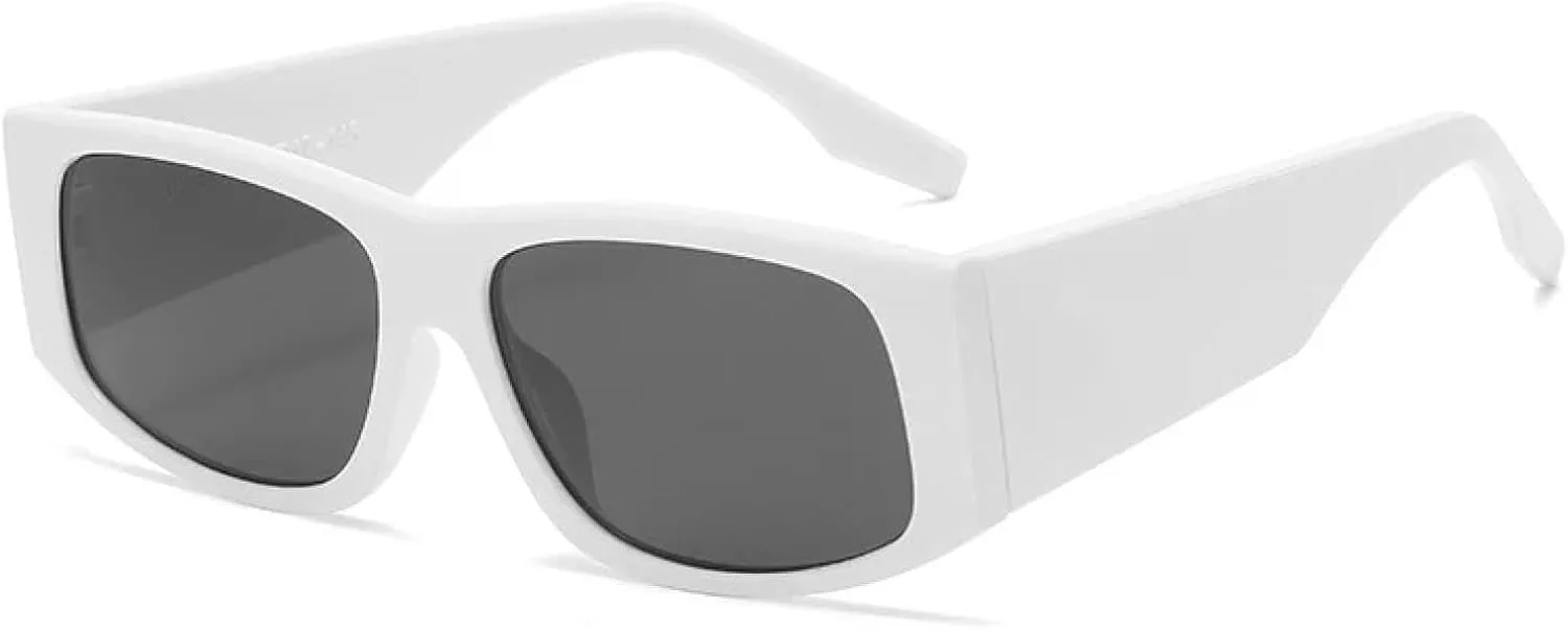 

Классические солнцезащитные очки для женщин и мужчин, роскошные, модные, винтажные, стильные, солнцезащитные очки с защитой от УФ-излучения UV400 TKKTLLT, White Black